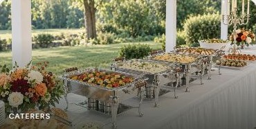 Wedding buffet prepared by Bella Vita Catering
